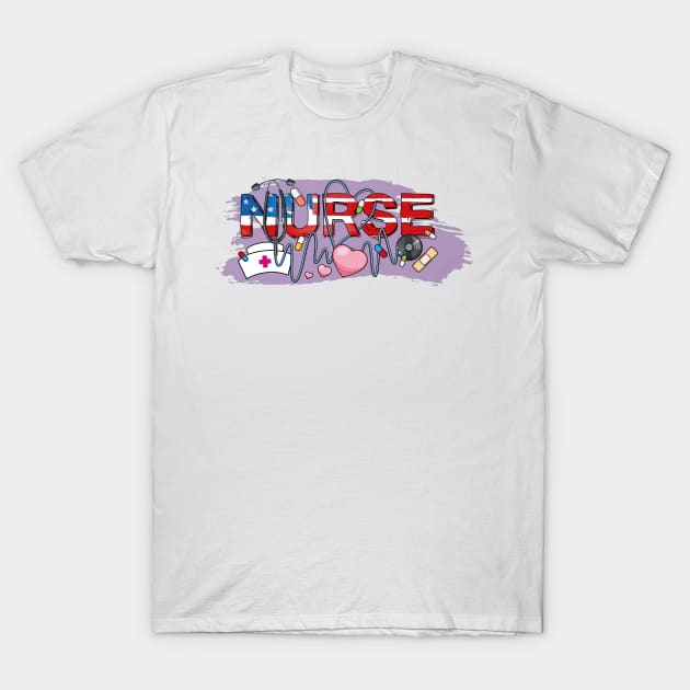 All American Nurse Shirt, 4th of July Nurse Shirt, Nurse Gift, Nursing School Tee, Registered Nurse Shirt, RN Shirt, Funny Nursing T-Shirt by GShow